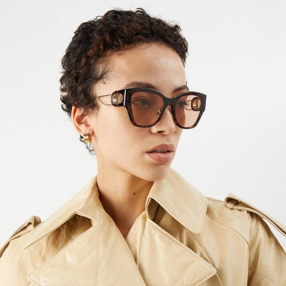BRAND NEW Dior 30MONTAIGNE B2U CD40082U 53Y 26L0 Havana Brown Women Sunglasses